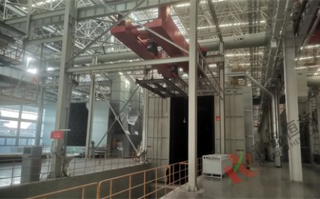 三一智能裝備有限公司寬體車支架車自動拋丸處理線