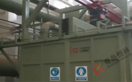 中國中車蘭州車輛段QH3720環(huán)軌通過式拋丸機