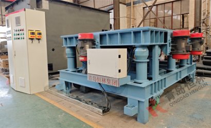 青島恒林工業(yè)集團為江西某公司設(shè)計制作的為消失模生產(chǎn)線配套的多維振實臺調(diào)試完畢