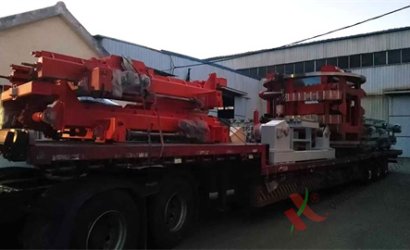 青島恒林工業(yè)集團(tuán)發(fā)湖北三峽泵業(yè)樹(shù)脂砂造型線第4車(chē)