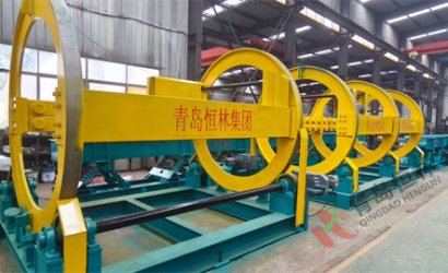 青島恒林工業(yè)集團(tuán)設(shè)計(jì)生產(chǎn)的鐵模覆砂自動(dòng)化造型線調(diào)試完畢